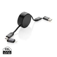 Terra aufrollbares 6-in-1 45W-Kabel aus RCS recyc. Aluminium