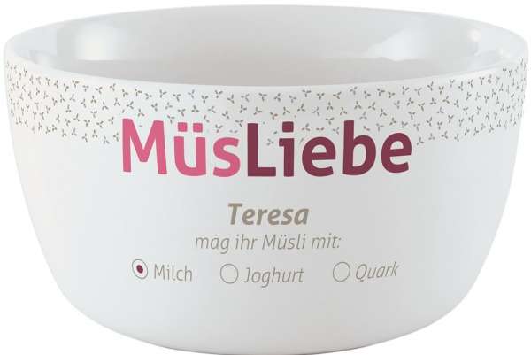 Frühstück Porzellanschale