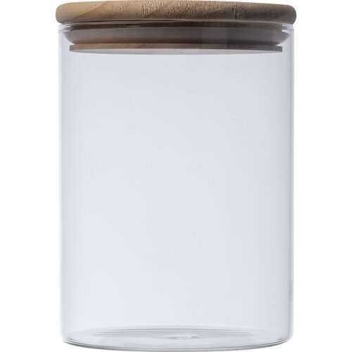 Dose aus Borosilikatglas mit Bambusdeckel, 700ml