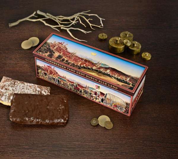 Kaufmannszug-Dose Nürnberger Elisen-Lebkuchen