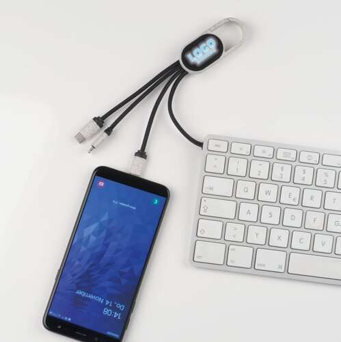 Ladekabel aus Weizenstroh mit Leuchtfunktion