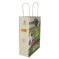 Tasche aus Graspapier, 100% baumfrei 120 gsm, 310x120x410 mm