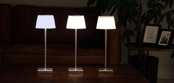 MOOD Stylische, dimmbare Tischleuchte für indoor und outdoor