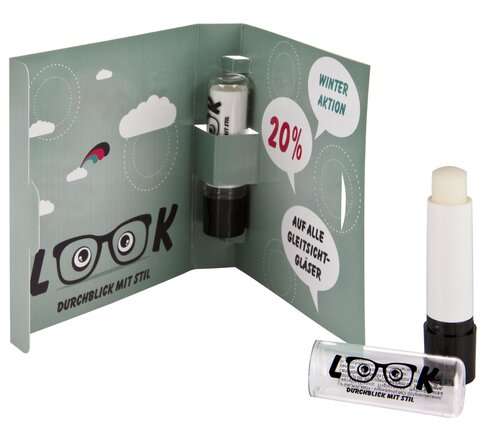 Lippenpflegestift mit Klappkarte "Lipcare Greeting Card"