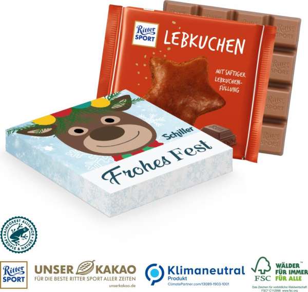 Schokotafel Ritter SPORT Rentier, 100 g