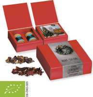 Verschiedene Teesorten, Bio und nicht-Bio, ca. 60-120g, Geschenk-Set Premium mit 2 Biologisch abbaub