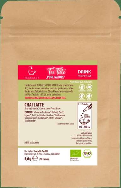 Bio-Teaballs Tütchen incl. 4C Druck
