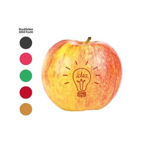 LogoFrucht Apfel &quot;Brainstorming&quot; rot