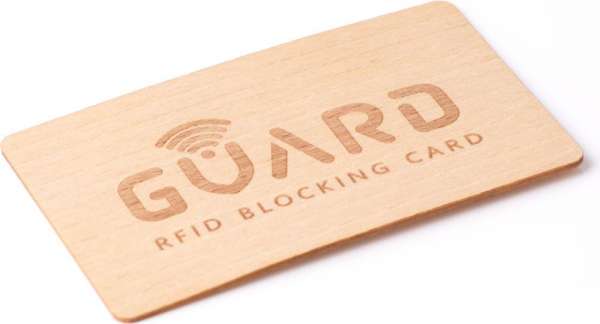 RFID Blocker Karte - Premium Schutz (Holz)