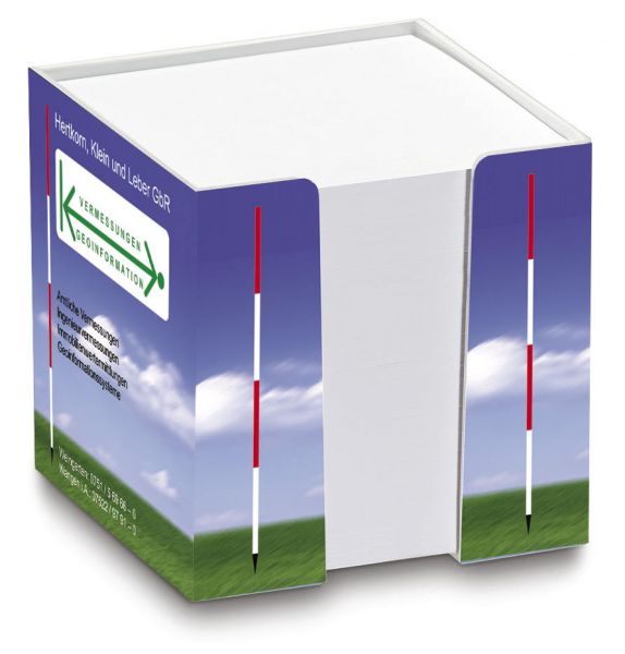 Zettelbox Standard mit Digitaldruck