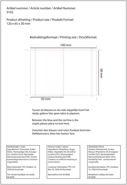 Glückskeks mit Kopfkarte als Werbeartikel