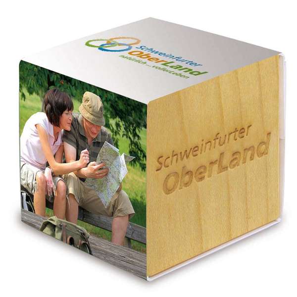 Pflanz-Holz mit Samen - Vergissmeinnicht, 2 Seiten gelasert