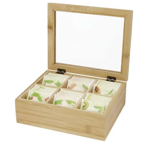 Ocre Teebox aus Bambus