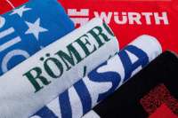 Individuelles Jacquardfrottier-Badetuch 100/150 cm mit eingewebtem Logo