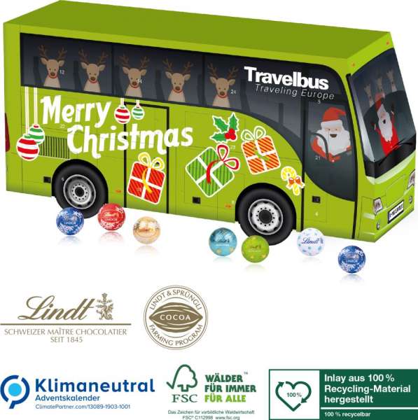 3D Adventskalender Lindt Bus