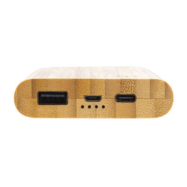 FSC® zertifizierte 5.000mAh Bambus-Powerbank