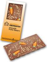 Osterschokolade im bedruckten Karton