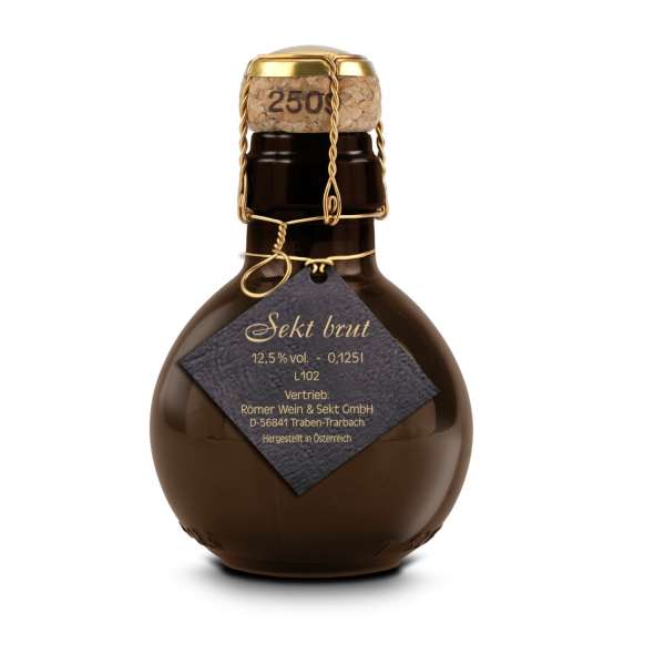 Kleinste Sektflasche der Welt! Anhänger in schwarz