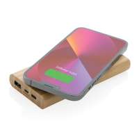 FSC® zertifizierte 5.000mAh Bambus-Wireless-Powerbank