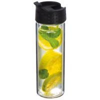 Vorschau: Borosilikat Glasflasche mit Teesieb, 400 ml Vorschau: Borosilikat Glasflasche mit Teesieb, 400 ml