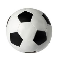 Soft-Fußball, Kunstlederball mit Füllung aus Polyesterwatte.
