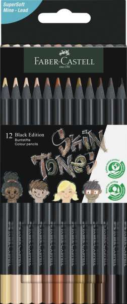 Buntstifte Black Edition Skin Tones 12er