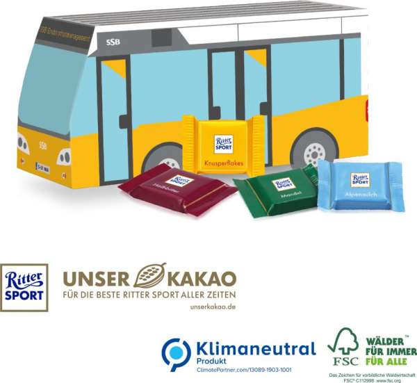 Präsent 3D Weihnachts-Bus Ritter Sport