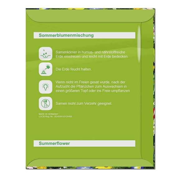 Samentütchen - Standardmotiv - Sommerblumenmischung
