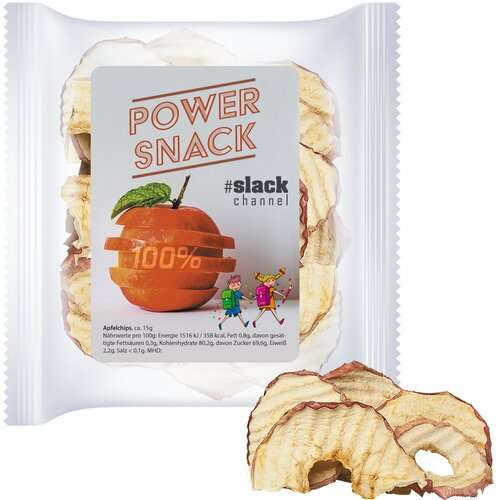 Bio Apfelchips, ca. 15g, Express Maxi-XL-Tüte mit Etikett