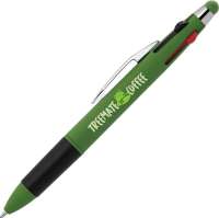 Quattro Soft Touch- Touchpen - 4-Farb Kugelschreiber - Siebdruck