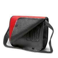 Vorschau: Umhängetasche/Collegtasche WIESBADEN mit Überschlag, Prägung, langem Schultergurt, Stiftehalter und Vorschau: Umhängetasche/Collegtasche WIESBADEN mit Überschlag, Prägung, langem Schultergurt, Stiftehalter und