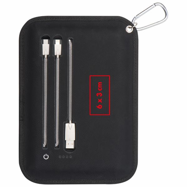 Gummierte Powerbank aus Metall mit 8.000 mAh