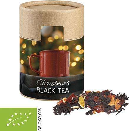 Bio Weihnachts Schwarztee, ca. 60g, Eco Pappdose Midi