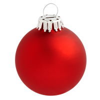 Weihnachtskugel 8 cm einzeln in transparenter Dose mit 4-5fbg. Tampondruck