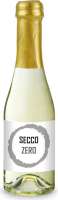 Secco ZERO - Schäumendes Getränk aus alkoholfreiem Wein - Flasche klar - Kapselfarbe wählbar - 0,2 l