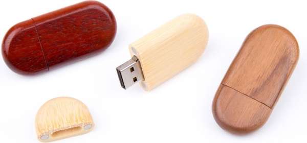 USB Stick Holz Oval