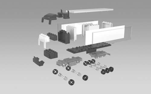 Bausatz in Geschenkverpackung &quot;Sattelschlepper&quot; ohne Parkplatz
