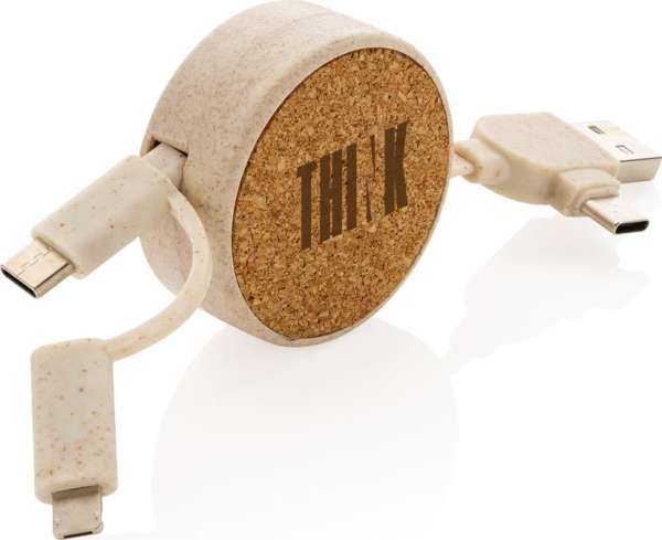 Kork und Weizen 6-in-1 Ladekabel