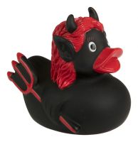Quietsche-Ente Teufelin: der Teufel liebt Ente! schwarz