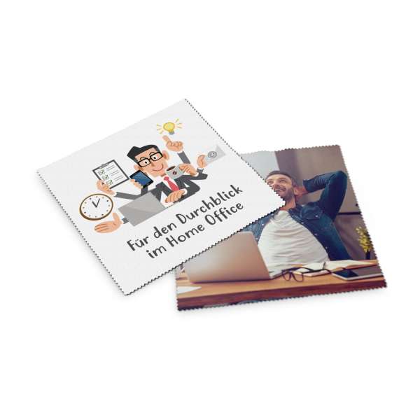 Brillenputztuch 20 x 20 cm im Schutzetui