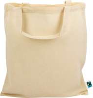 Fairtrade Baumwolltasche mit kurzen Griffen - 140 g/m² - 22 x 26 cm Fairtrade Baumwolltasche mit kurzen Griffen - 140 g/m² - 22 x 26 cm