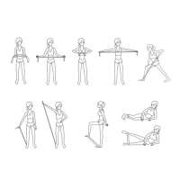 Vorschau: Gymnastikband „Workout“, 3er Set Vorschau: Gymnastikband „Workout“, 3er Set