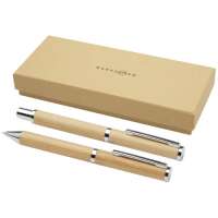 Apolys Kugelschreiber und Tintenroller Geschenkset aus Bambus