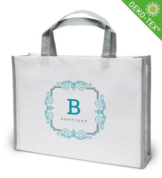 Einkaufstasche BERGEN mit Boden-, Seitenfalte und kurzen Griffen