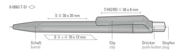 Uma Druckkugelschreiber On Top transparent SI