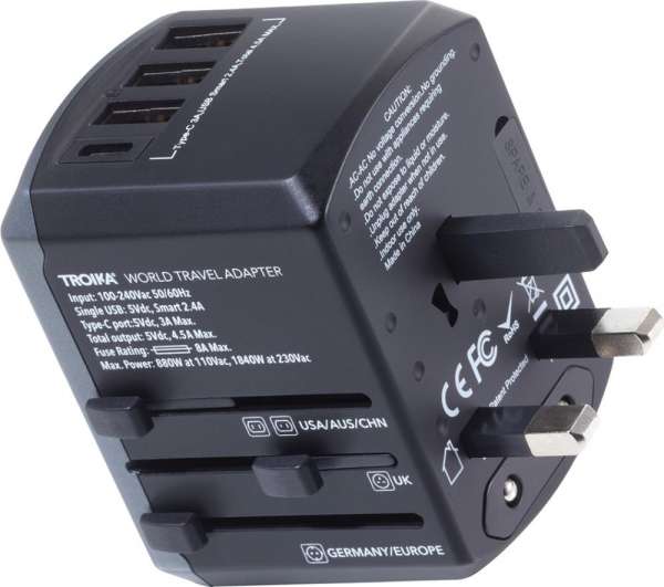 TROIKA Reiseadapter-Set TROIKA WORLD TRAVEL ADAPTER