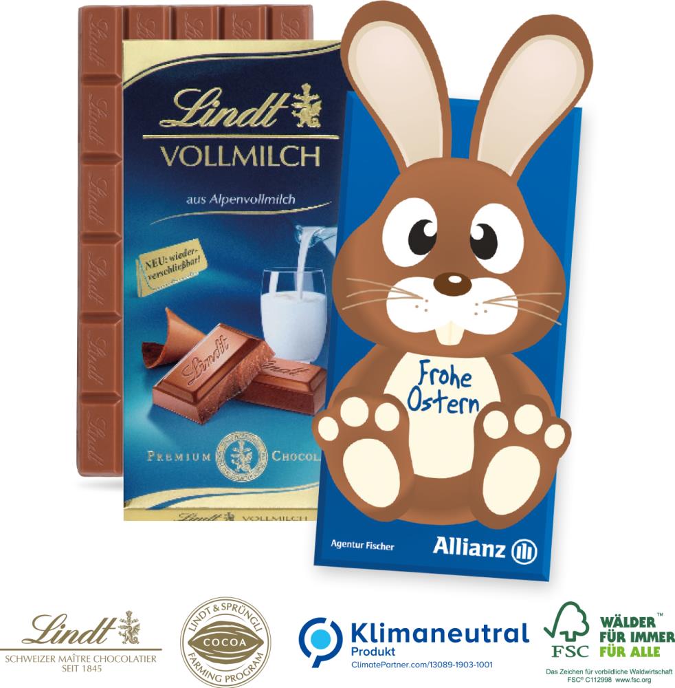 Lindt Schokoladentafel Osterhase als Werbeartikel ab 3,39 €