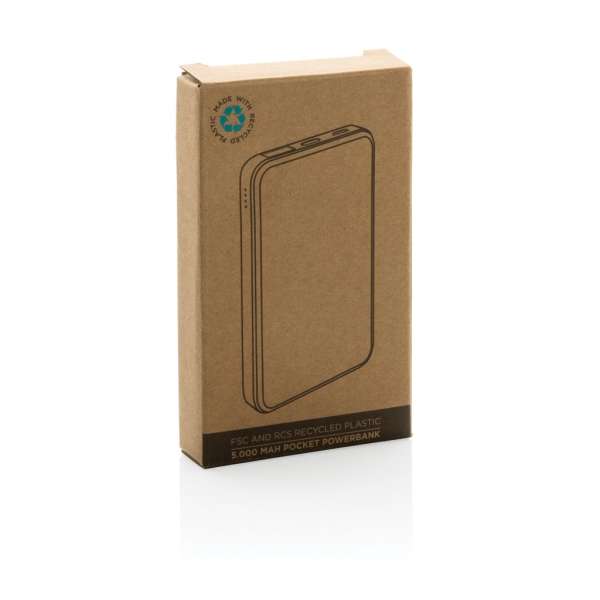 5.000mAh Powerbank aus FSC® und RCS recyceltem Kunststoff