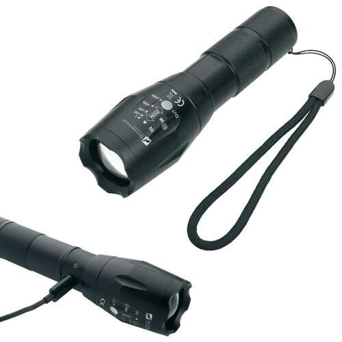 wolf outdoor® DELGADA wiederaufladbare CREE T6 Taschenlampe