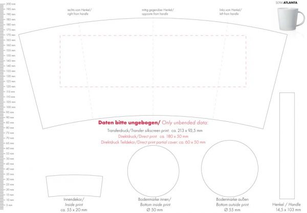 Porzellanbecher Atlanta